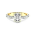 thumbnail image 3 of 2 Carat IGI Certified Emerald Shape Lab Grown Diamond Engagement Ring | 14K Yellow Gold | Eloa Secret Halo Lab Diamond Ring | FG-VS1-VS2 Quality Friendly Diamonds, 3 of 5