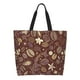 thumbnail image 1 of Balery Coffee and Flowers Bolsa Tote Estilo Estético con Cremalleras, Bolsa de Hombro, Bolsa de Compras Grande y Plegable, 1 of 8