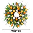 thumbnail image 2 of Guirnalda de flores artificiales para puerta de tulipán, flor de vid falsa, decoración del hogar, follaje de flores de simulación, amarillo, 40 cm Inevent HA8952-04B, 2 of 6