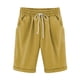 thumbnail image 1 of Regalos para Navidad Bidobibo - Bermudas largas de algodón para mujer con bolsillos, para entrenamiento deportivo, para caminar, hasta la rodilla, para verano, 1 of 4