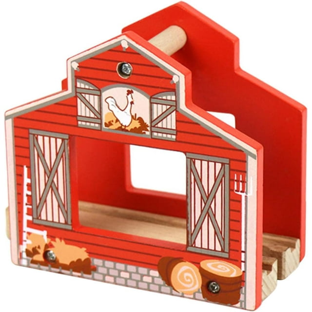 Yazoeia Creative Wooden Train Track Building, Chicken House, as described CJC912-201122