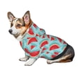 thumbnail image 7 of Fotbe Watermelon Print Small Dog Sweater Hoodies Pet Grey Hooded Soft Fleece Sweatshirts with Pocket Fall Winter Puppy Cat Sweaters Warm Clothes-XX-Large, 7 of 7