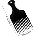 thumbnail image 2 of 2 Pcs Afro Hair Comb, Black Plastic Afro Hair Comb Hair, Hair Pick Comb, Smooth & Sturdy Wide Tooth Plastic Afro Pick, for Detangling And Styling, Curly, Wavy, Frizzy And Afro Hair, 2 of 6