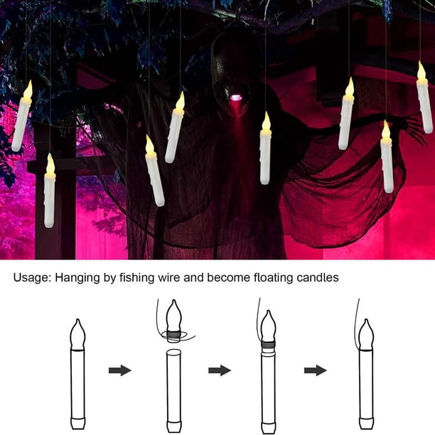 Lámpara de vela LED que funciona con pilas para suministros de cumpleaños (6 piezas blanco cálido) Tmvgtek Para estrenar
