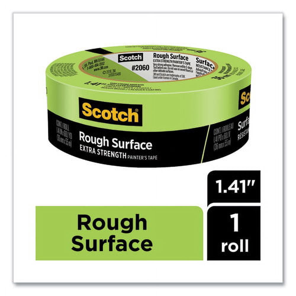 Rough Surface Extra Strength Painter's Tape, 3" Core, 1.41" X 60.1 Yds, Green | Bundle of 10 Rolls