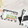thumbnail image 4 of Cute Panda Face and Cake 2 Pack Pencil Pouch for 3 Ring Binder Smooth Zipper Folders with Pockets Clear Window Pencil Case, 4 of 6
