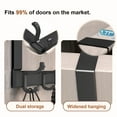 thumbnail image 3 of Over The Door Hooks,Over The Door Organizer, Movable over the Door Towel Rack with 6 Dual Coat Hangers,Heavy-Duty Over Door Hook Organizer, Black Over The Door Hanger Fits 1-3/4" Thick, 3 of 13