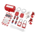 thumbnail image 2 of Circuit Breaker Lockout, Easy Storage Loto Tags Lockout Stainless Steel Hasp Complete Set Impact Resistance  For Industrial Chemical, 2 of 8