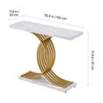 thumbnail image 4 of KFFKFF Slim Profile Sofa Console, 39.4-inch Table for Behind Couch, Single-Tier Long Foyer Table and Thin Corridor Table, Slimline Sofa Table with Metallic Structure, Suitable for Foyer, Corridor, 4 of 9