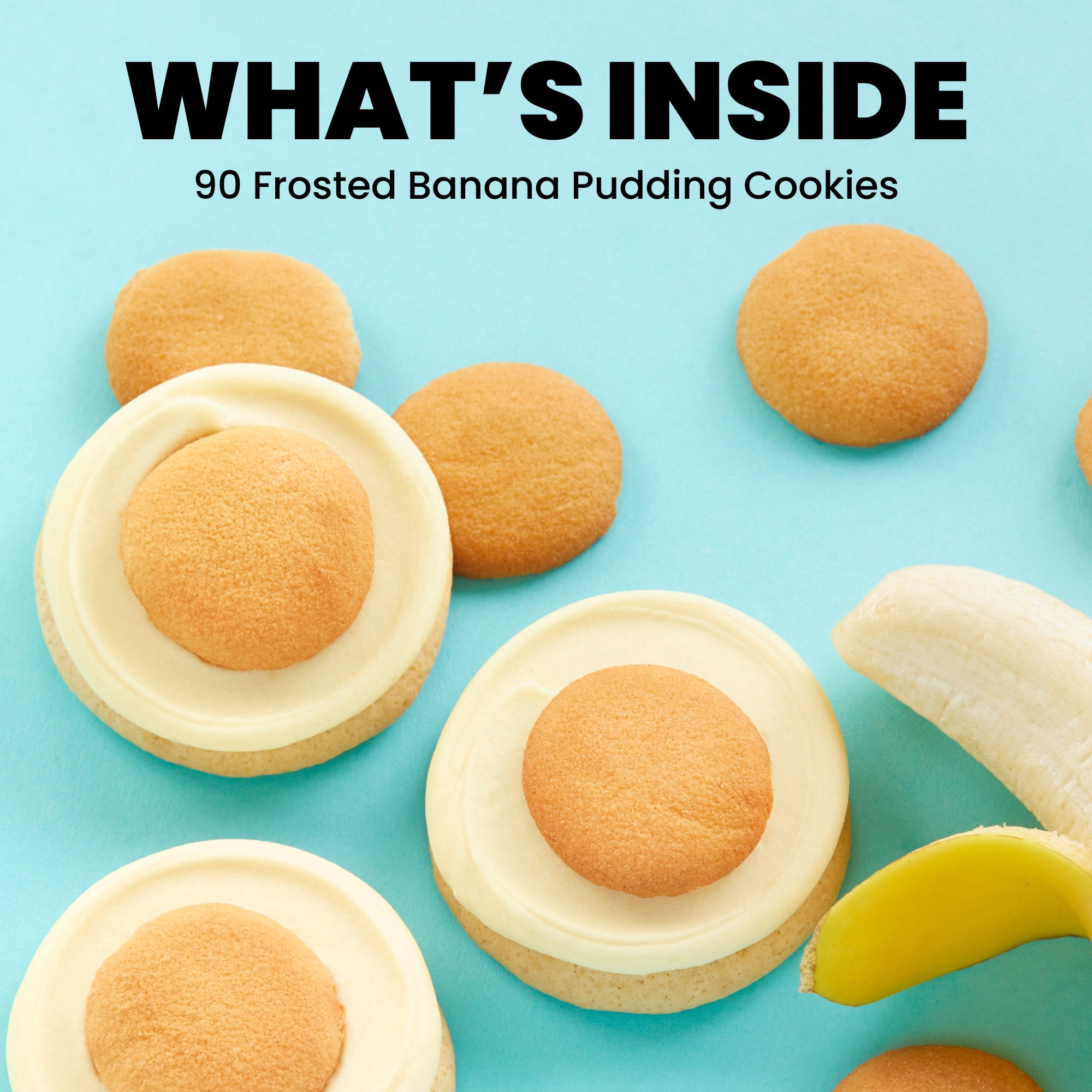 Cheryl's Cookies® Buttercream-Frosted Banana Pudding Cookies 90ct Case, Cookies Individually Wrapped, Gourmet, & Fresh-Baked, Kosher, Bulk Value Gift Pack, Snack, Treats, Desserts