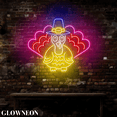 thumbnail image 4 of Glowneon Turkey Chicken Gentleman Led Wall Decor, Thanksgiving Decor, 4 of 5