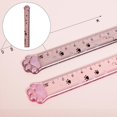 thumbnail image 3 of Cute Student Ruler cat pet paw-shaped Measuring Scale Clear Scale Accessories Gray, 3 of 8