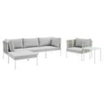 thumbnail image 2 of Modway Harmony 6-Piece  Sunbrella® Basket Weave Outdoor Patio Aluminum Seating Set in Taupe Gray, 2 of 10