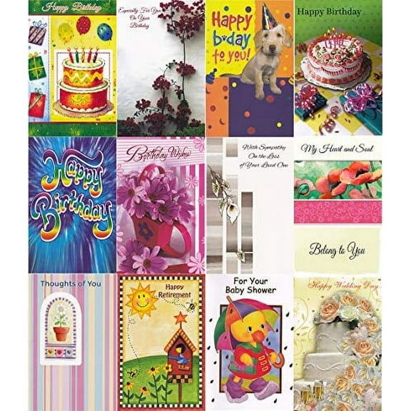 Greeting Card All Occasions Assorted Bulk 120 Count Pack