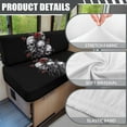 thumbnail image 6 of XYZCANDO Skeleton Rose RV Dinette Cushions RV Accessories Universal Bench Cushion Stretchable Furniture Covers Comfortable Cushion Covers 2 Couch Sofa Slipcovers for Loveseat Black, 6 of 7