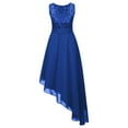 thumbnail image 3 of YONGHS Kids Girls Junior Bridesmaid Dress Party Proms Gown 6-16 Royal Blue 14, 3 of 5