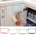 thumbnail image 3 of Mosiee Multifunction Plastic Hanging Holder Towel Rag Rack Punch-Free Cabinet Door Back Kitchen Home Storage Organizer Bar Hanger, 3 of 4