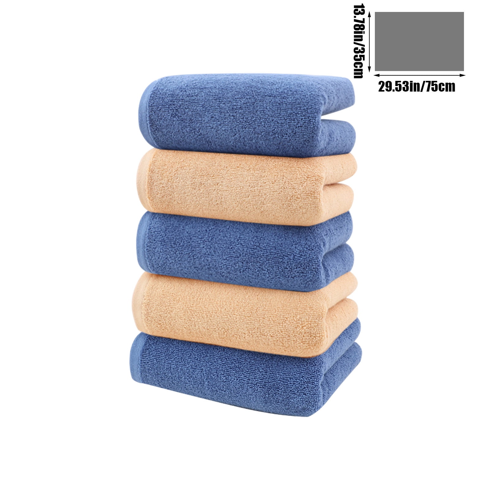 TTJ 5-Pack Plush Cotton Face Towel Set Soft Absorbent Washcloths Durable Quick Dry Hotel Quality Home Spa Essentials Multiuse Wash Towels For Personal Care