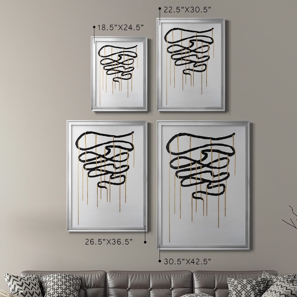 Weeping Ribbon I Premium Framed Print, in Gold, Black, or Silver - Ready to Hang