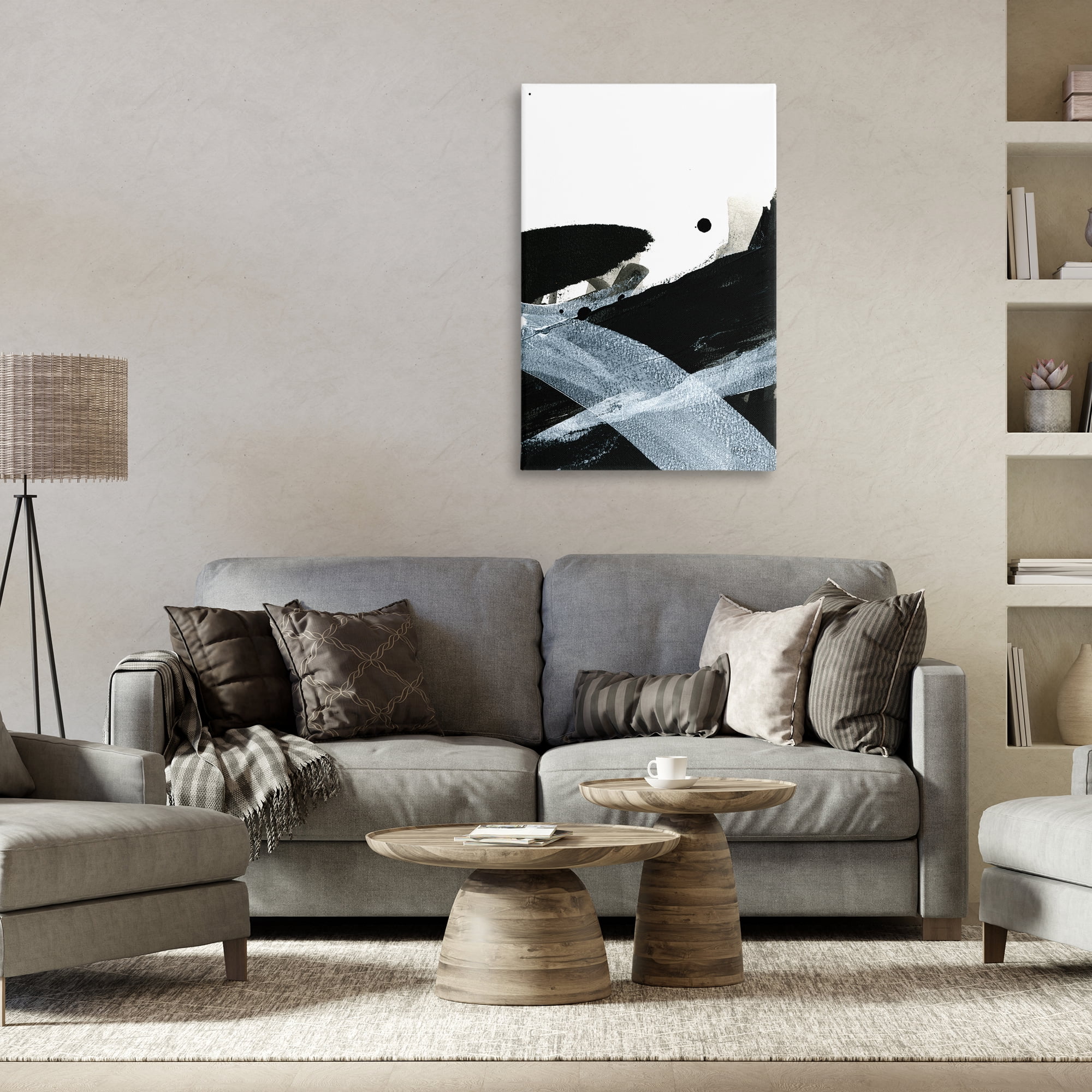 Stupell Industries Bold Gradient Movement Abstract Painting Gallery Wrapped Canvas Art Print Wall Art, 24 x 36