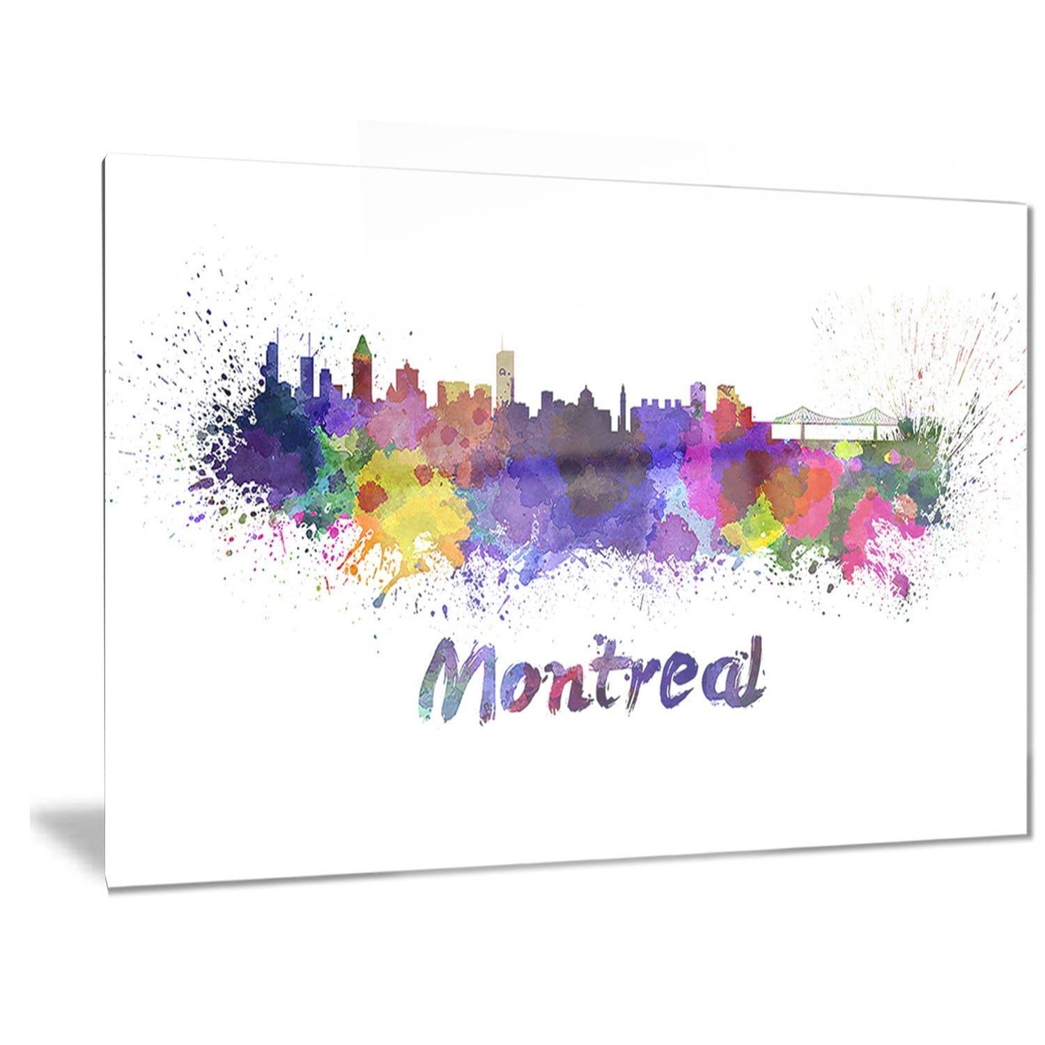 Designart 'Montreal Skyline ' Multipanel Cityscape Extra Large Metal Wall Art Print
