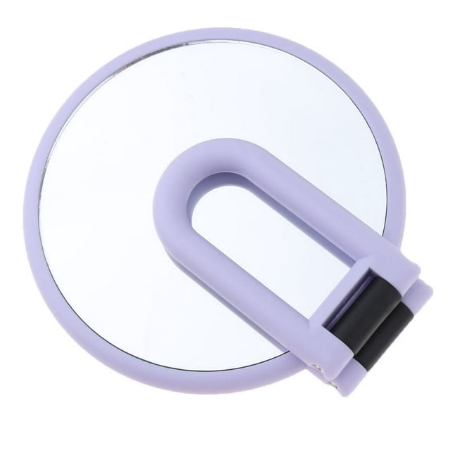 Double Sided Magnification Hand Held Makeup Mirror with Stand Folding Compact Mirror - 2X Magnifying
