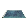 thumbnail image 2 of Ahgly Company Machine Washable Indoor Square Abstract Turquoise Blue Modern Area Rugs, 8' Square, 2 of 4