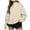 26# Beige, variant on Women's Quarter Zip Oversized Sweatshirt Fleece Mock Neck Pullover Half Zip Front Pockets Thumb Holes Loose Mock Turtleneck Hoodies Cozy Jackets Fall Winter Teacher Clothes