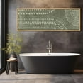 thumbnail image 5 of IDEA4WALL Extra Large Framed Canvas Print Wall Art Abstract Dot Matrix Canvas Art in Olive Tones Fine Art Contemporary Graffiti Wall Decor Oversized Artwork Relax/Calm for Living Room - 60"x20", 5 of 5