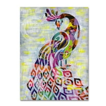 Trademark Fine Art 'Peacock' Canvas Art by Artpoptart