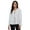 White, variant on Women's Babydoll Peplum Blouse Shirt Long Sleeve Bow Tie Front Trendy Cute Y2K Going Out Tops