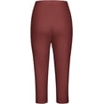 thumbnail image 5 of Women's Yoga Capris Pants High Waist Leggings Crop Straight Leg Athletic Exercise Workout Tight Capris Pants, 5 of 6