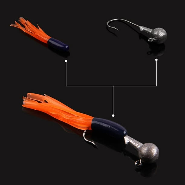 Generic Fishing Lures Jig Head Hooks Kit - 110pcs/Box Soft Artificial Fishing Bait Jig Head Hook Fishing Lure For Bass