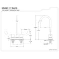 thumbnail image 2 of Kingston Brass Kb491Ada Double Robinet en Laiton - Finition Chrome Poli, 2 of 2