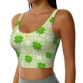 thumbnail image 2 of Pofeuu St Patrick's Day11 Print Sports Bra for Women Sexy Vest Yoga Running Gym Fitness Crop Bras Tops-Medium, 2 of 8