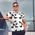 thumbnail image 4 of Sikiie Funny Chicken Print Men's Short-sleeved POLO Shirts, Button-down Shirts and T-shirts are Suitable for Vacation, Leisure and Business-Large, 4 of 6