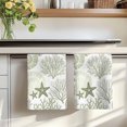 thumbnail image 7 of Coastal Sage Green Kitchen Towels Set of 3, Ocean Coral Starfish Shell Modern Absorbent Dish Towels for Kitchen, Microfiber Hand Towel, Quick Drying Tea Towel for Cleaning Decorative Dishcloths, 7 of 7