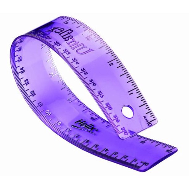 Helix Ultraflex Wide Ruler 12 Inch / 30cm, Assorted Colors (37459