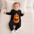 thumbnail image 6 of Nibbcoa Family Matching Halloween Pajamas, Baby Rompers/Dog Clothes/Pumpkin Print Long Sleeve Tops, 6 of 9