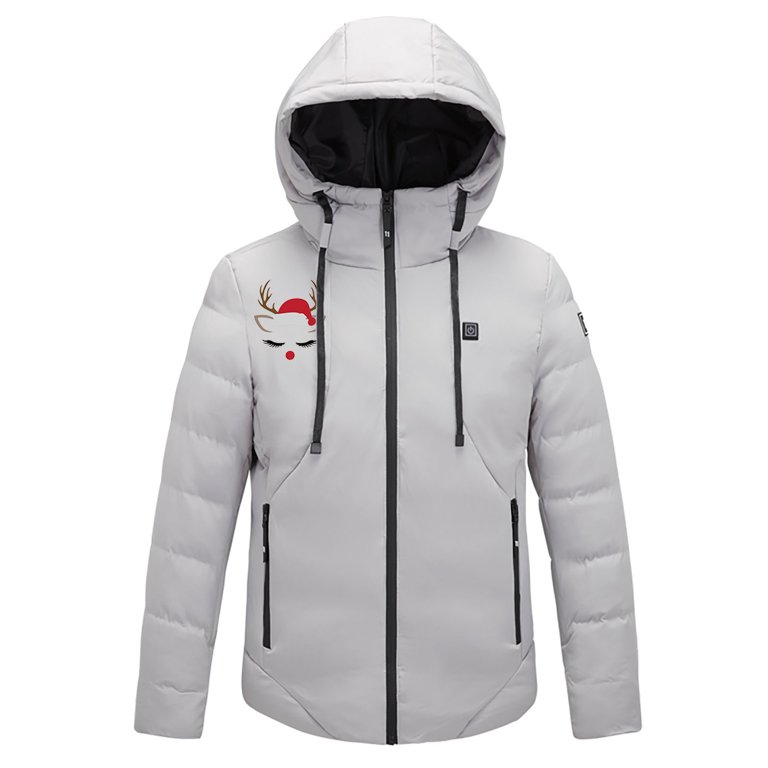 Heated Puffer Jacket for Men Adjustable Temperature Coat For Riding Skiing  Fishing USB Chargeable