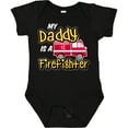 thumbnail image 3 of Inktastic My Daddy is a Firefighter with Fire Truck Boys or Girls Baby Bodysuit, 3 of 5
