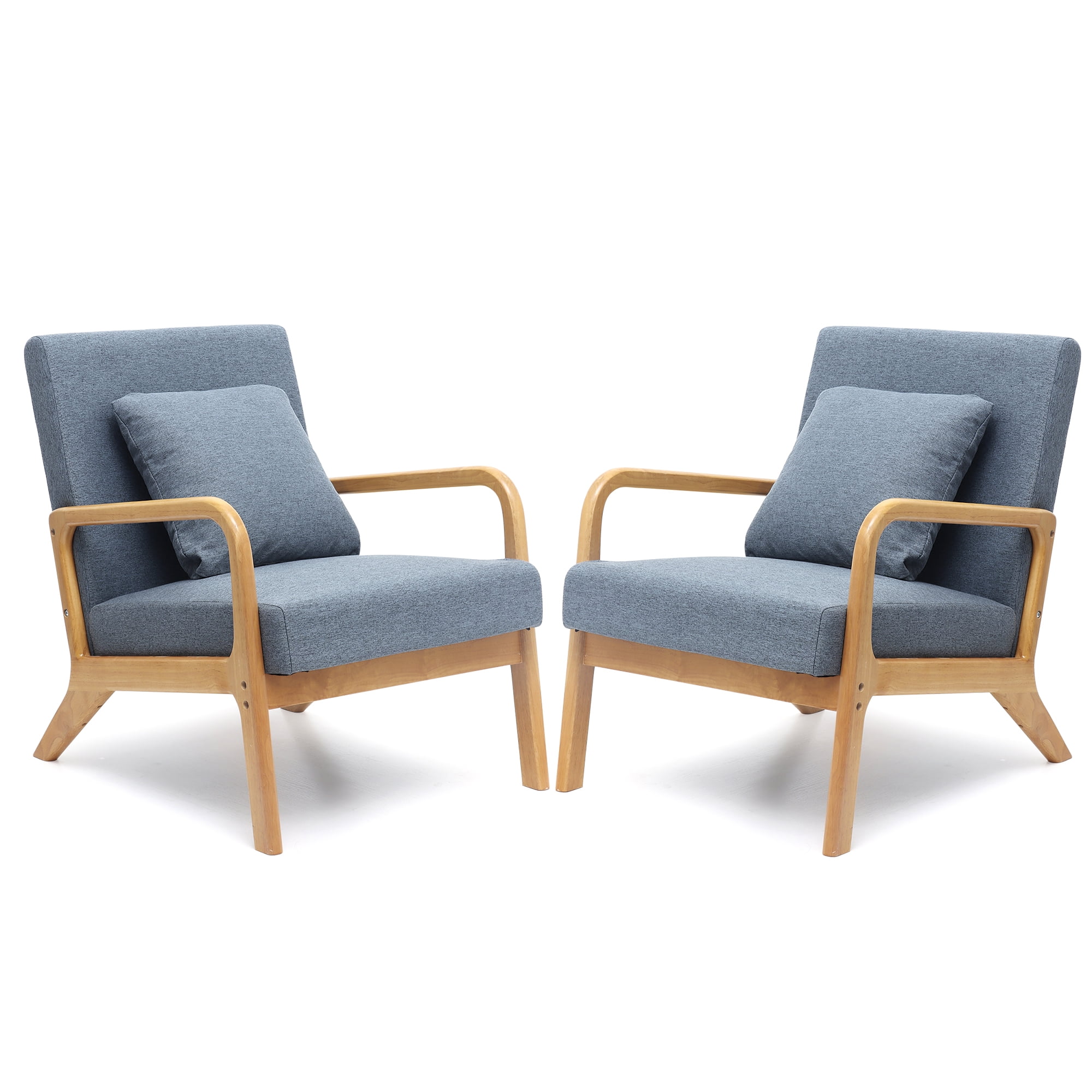 Mid century modern accent online chairs set of 2