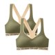 thumbnail image 1 of Gibobby Brasier mujer busto Back Sports 2PC Sujetador deportivo Yoga Fitness Ropa interior grande Mujeres Casual Tamaño Íntimos(Verde,G), 1 of 4