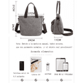 thumbnail image 3 of Bolsa Moderna Y Urbana De Lona De Gran Capacidad Para Mujer Gris Cafe, 3 of 5