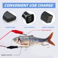 thumbnail image 5 of lure Robotic Swimming Lure USB Rechargeable LED Light Multi Jointed Swimbait Inteli Self-Propelling Electric Fishing Tackle, 5 of 5