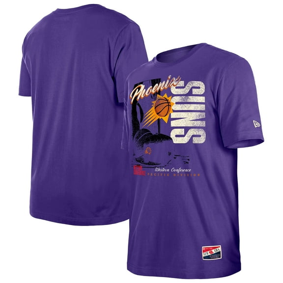 Men's-New Era  Purple Phoenix Suns Distressed Throwback Vintage Color Pack T-Shirt