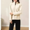 thumbnail image 2 of SMZ Women's Lightweight Warm Zip Up Long-Sleeve Soft Polar Fleece Jacket for Fall Winter, 2 of 5