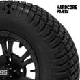 thumbnail image 2 of Hardcore Parts 12" Black 'VAMPIRE' Golf Cart Wheels and 23"x10.5"-12" Turf tires - Set of 4, includes Black 'SS' center caps and 1/2x20 Black lug nuts, 2 of 4