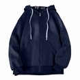 thumbnail image 5 of Zipper Up Hoodies for Men Big and Tall M-5XL Casual Long Sleeve Sweatshirts Jackets with Pockets Plus Size Solid Comfort Outerwear Coats Clearance, 5 of 6