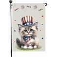 thumbnail image 5 of Cat Patriotic Garden Flag for Outside 12.5x18 Double Sided American Flag - Memorial Day Cat Flag, 5 of 9